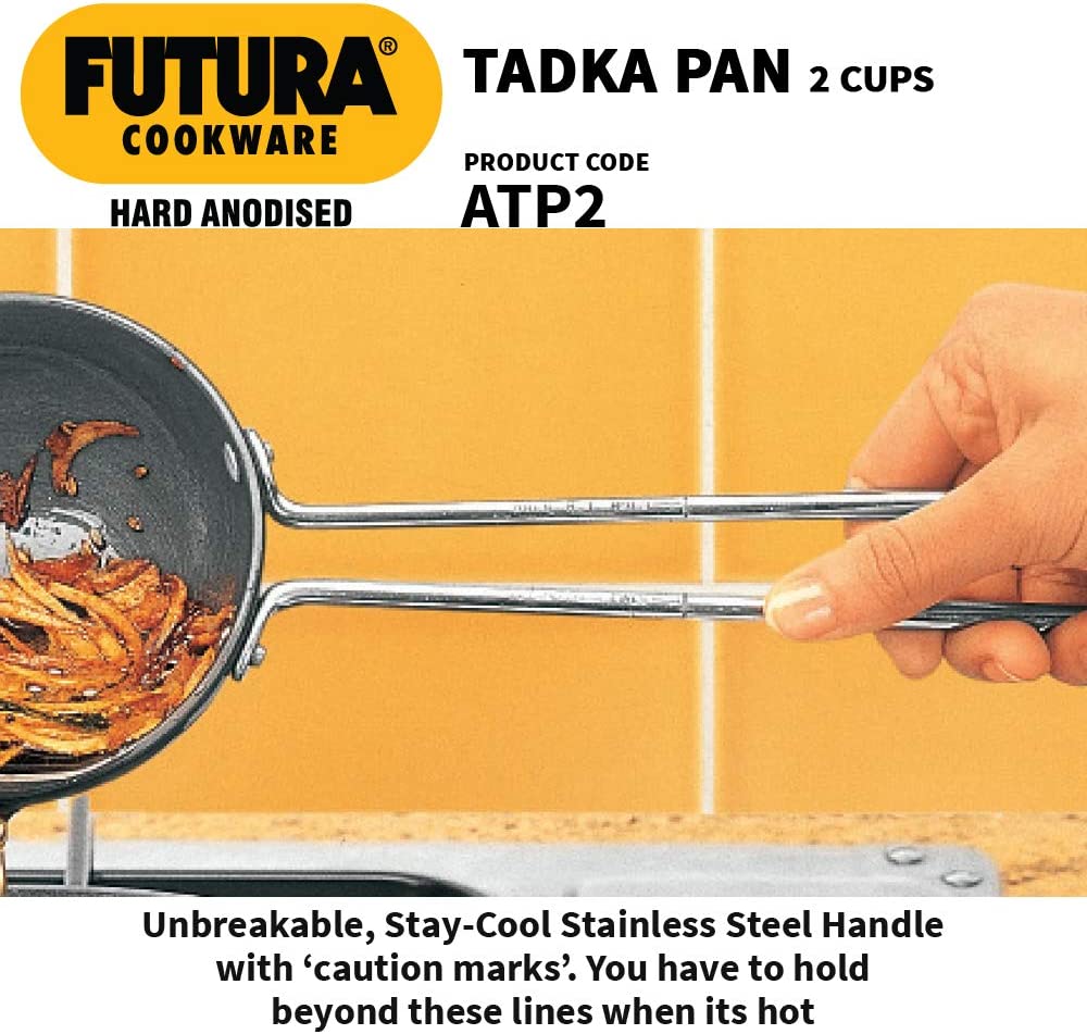 Futura Anodised Heating Pan, 4.72 in, Black