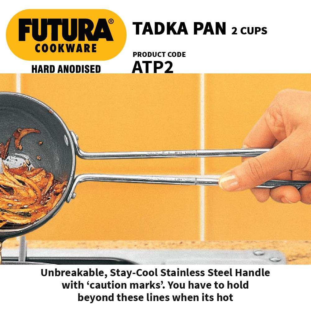 Futura Anodised Heating Pan, 4.72 in, Black