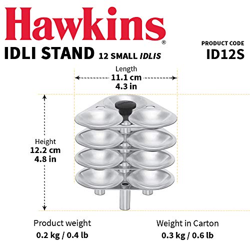 Hawkins 12 Idli Set for 3.0 Litre Tall Pressure Cooker