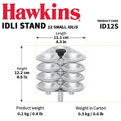 Hawkins 12 Idli Set for 3.0 Litre Tall Pressure Cooker