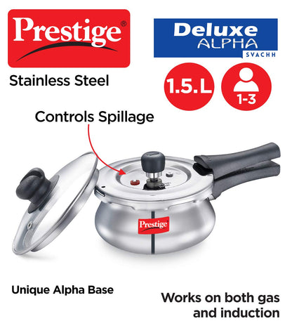 Prestige PRESSURE COOKER, 1.5 Liter, SILVER