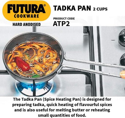 Futura Anodised Heating Pan, 4.72 in, Black