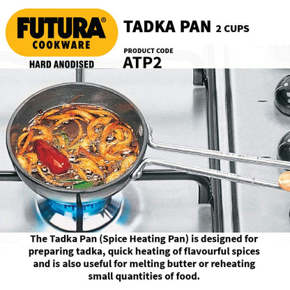 Futura Anodised Heating Pan, 4.72 in, Black
