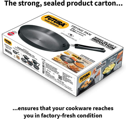 Futura 10" Hard Anodised Frying Pan with Lid, Medium, Black