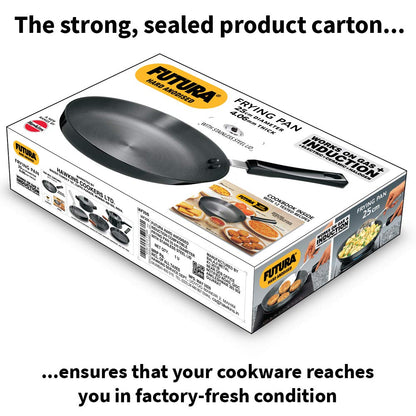 Futura 10" Hard Anodised Frying Pan with Lid, Medium, Black