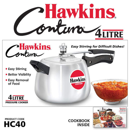 Hawkins Contura Pressure Cooker, 4 Litre Capacity - HC40