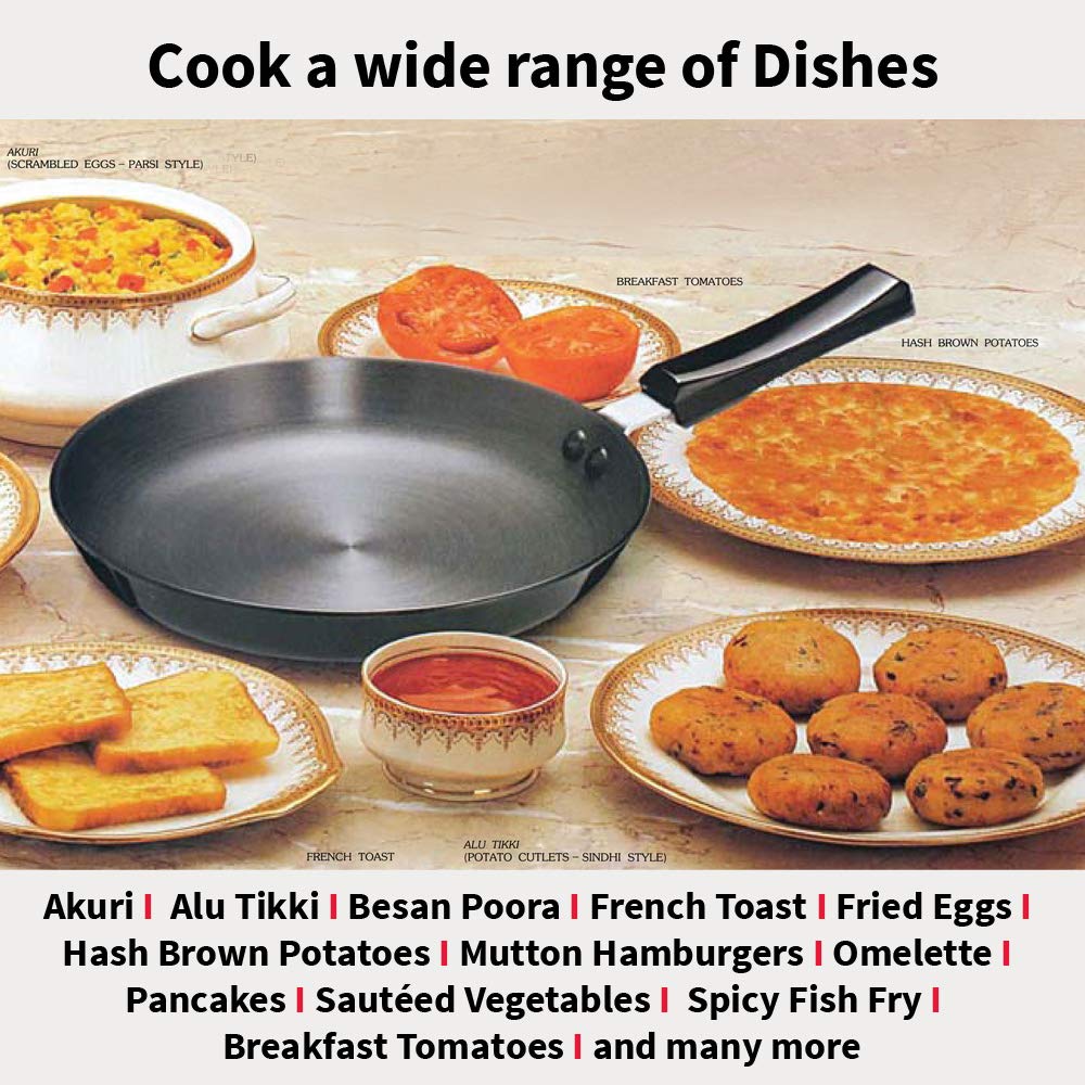 Futura 10" Hard Anodised Frying Pan with Lid, Medium, Black