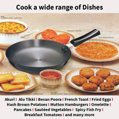 Futura 10" Hard Anodised Frying Pan with Lid, Medium, Black