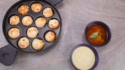 Vinod Nonstick Appam patra, Paniyaram 23cm with SS lid
