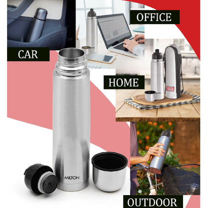 Milton Thermosteel Flip Lid Flask, Silver (750 ML)